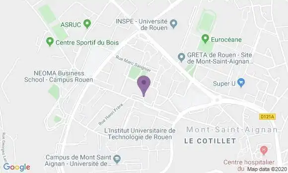 Localisation Crédit Mutuel Agence de Mont Saint Aignan