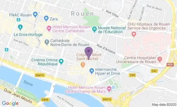 Localisation Crédit Mutuel Agence de Rouen Saint Marc