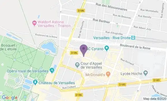 Localisation Crédit Mutuel Agence de Versailles Neptune
