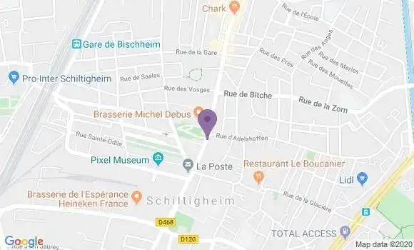 Localisation Société Générale Agence de Schiltigheim