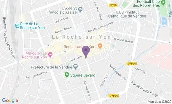 Localisation Crédit Mutuel Agence de La Roche sur Yon Joffre