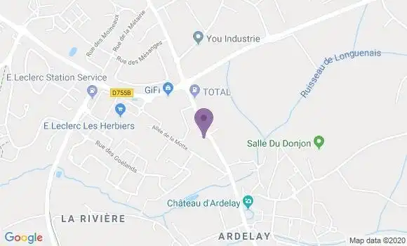 Localisation Crédit Mutuel Agence de Les Herbiers Sud