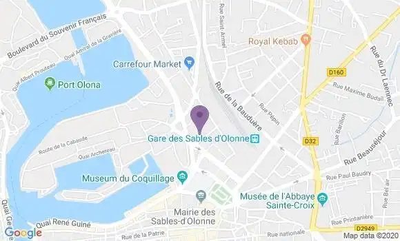 Localisation Crédit Mutuel Agence de Les Sables d