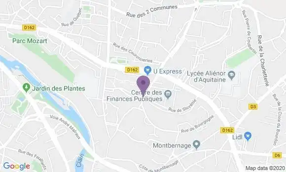 Localisation Crédit Mutuel Agence de Poitiers Aliènor