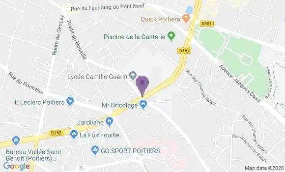 Localisation Crédit Mutuel Agence de Poitiers Grand Large