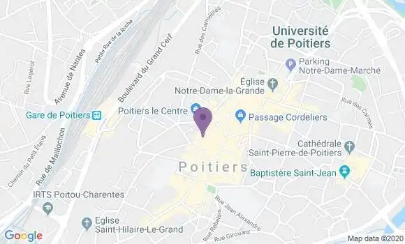 Localisation Crédit Mutuel Agence de Poitiers Hôtel de Ville