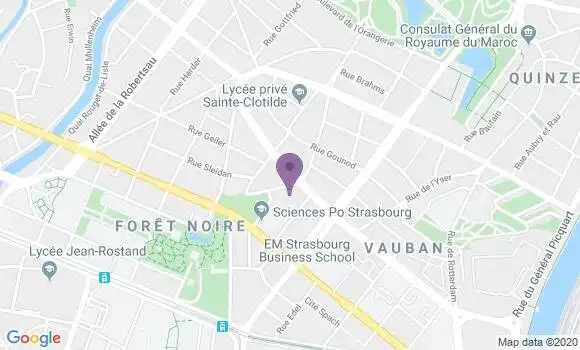 Localisation Société Générale Agence de Strasbourg Anvers