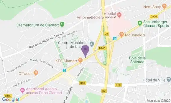 Localisation Crédit Mutuel Agence de Le Petit Clamart