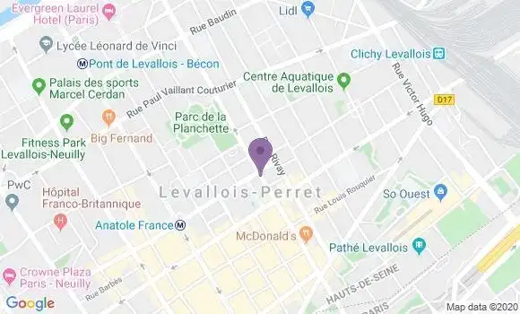 Localisation Crédit Mutuel Agence de Levallois Perret Hôtel Ville