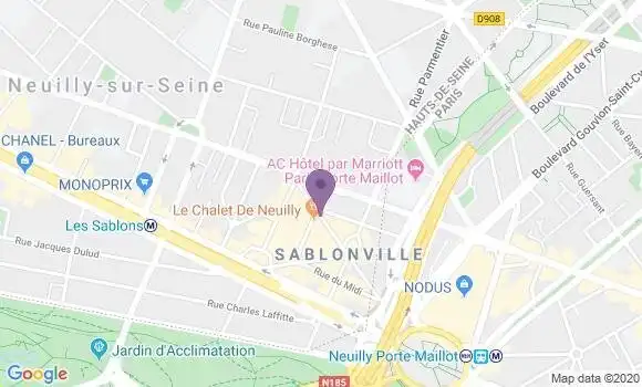 Localisation Crédit Mutuel Agence de Neuilly sur Seine