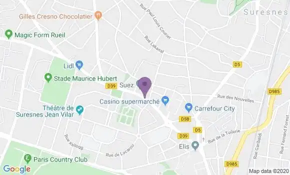 Localisation Crédit Mutuel Agence de Suresnes le Haut