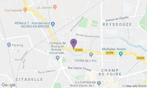Localisation Banque Populaire Agence de Bourg en Bresse Herriot