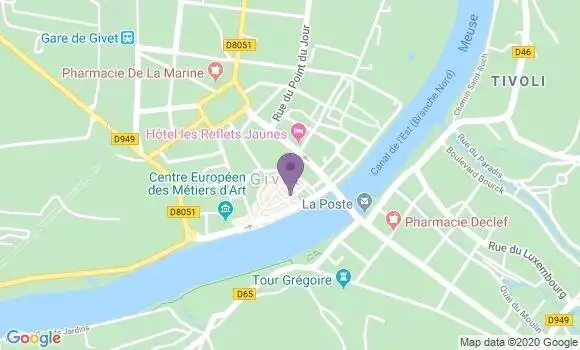 Localisation Société Générale Agence de Givet