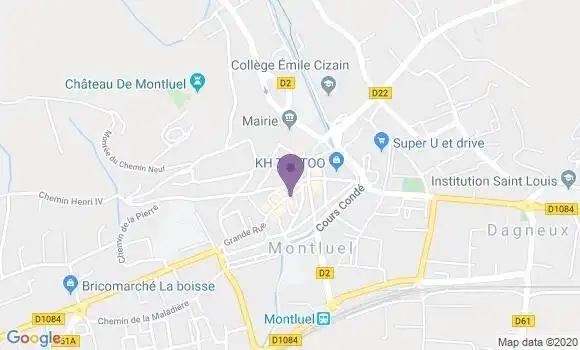Localisation Banque Populaire Agence de Montluel