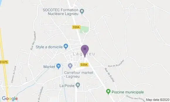 Localisation Banque Populaire Agence de Lagnieu