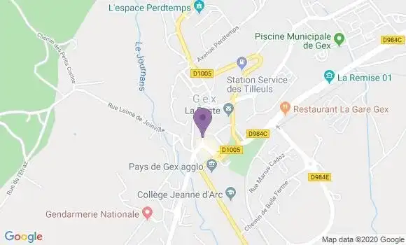 Localisation Banque Populaire Agence de Gex