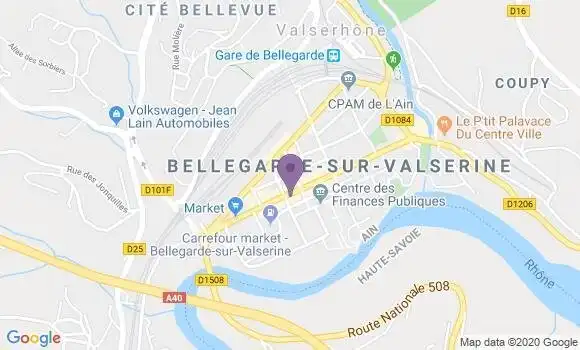 Localisation Banque Populaire Agence de Bellegarde sur Valserine