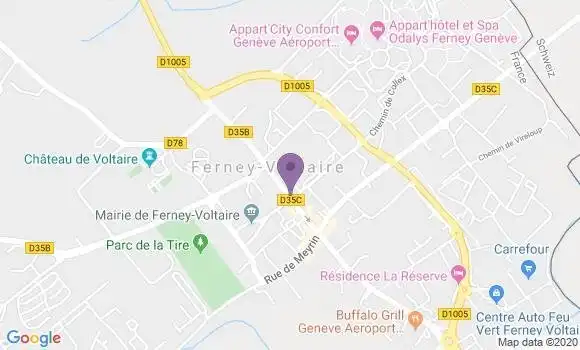 Localisation Banque Populaire Agence de Ferney Voltaire