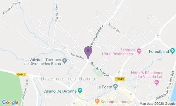 Localisation Banque Populaire Agence de Divonne les Bains