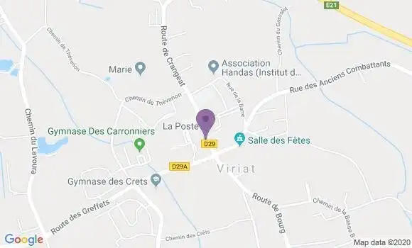 Localisation Banque Populaire Agence de Viriat