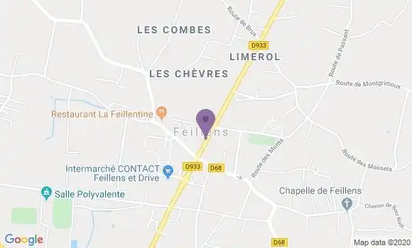 Localisation Banque Populaire Agence de Feillens