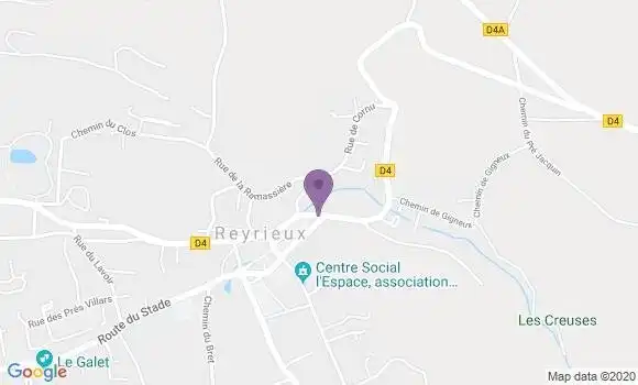Localisation Banque Populaire Agence de Reyrieux