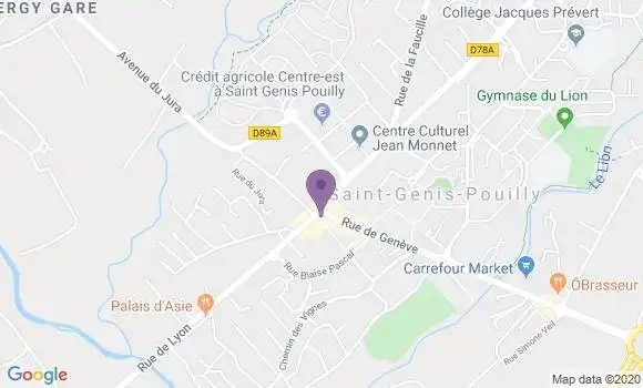 Localisation Banque Populaire Agence de Saint Genis Pouilly