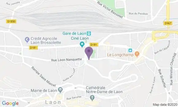 Localisation Banque Populaire Agence de Laon