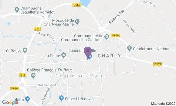 Localisation Banque Populaire Agence de Charly sur Marne