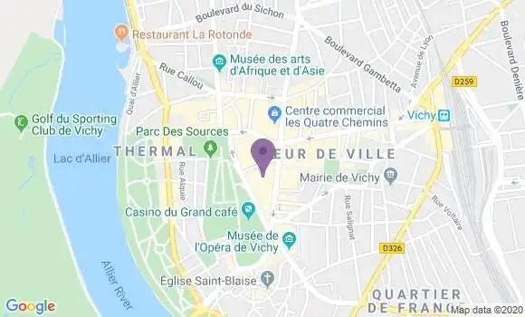 Localisation Banque Populaire Agence de Vichy