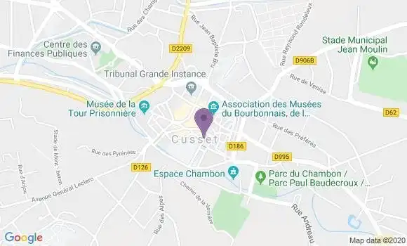 Localisation Banque Populaire Agence de Cusset