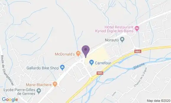 Localisation Banque Populaire Agence de Digne les Bains Saint Christophe