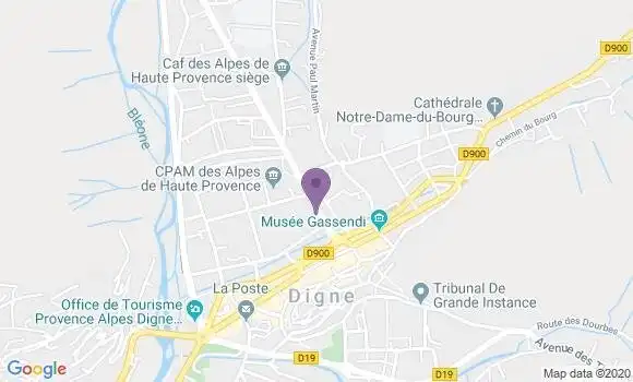 Localisation Banque Populaire Agence de Digne les Bains