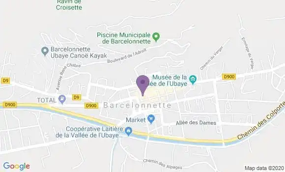 Localisation Banque Populaire Agence de Barcelonnette