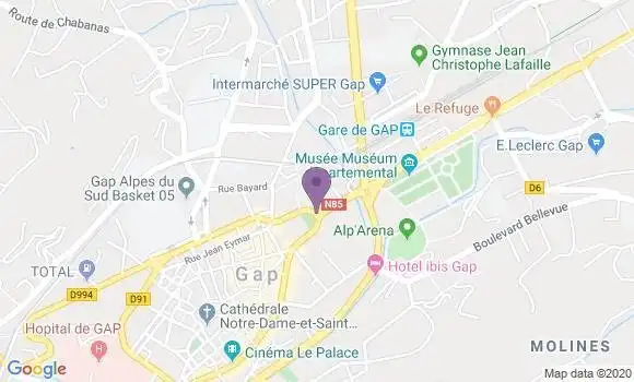 Localisation Banque Populaire Agence de Gap