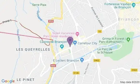 Localisation Banque Populaire Agence de Briançon