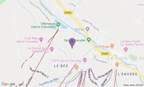 Localisation Banque Populaire Agence de La Salle les Alpes