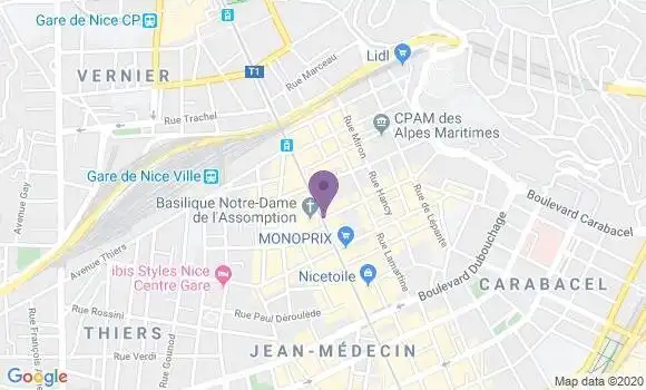 Localisation Banque Populaire Agence de Nice