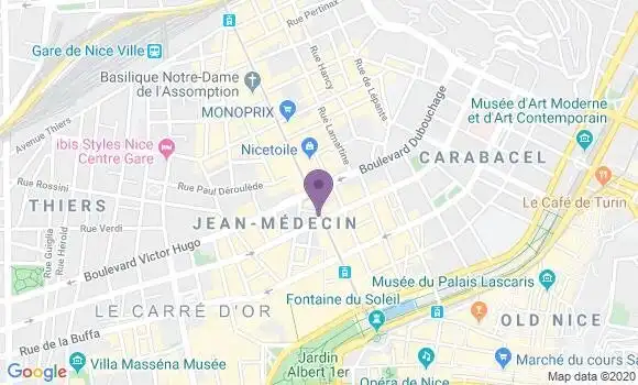 Localisation Banque Populaire Agence de Nice Jean Médecin
