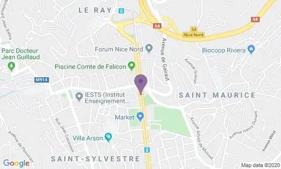 Localisation Banque Populaire Agence de Nice Gorbella