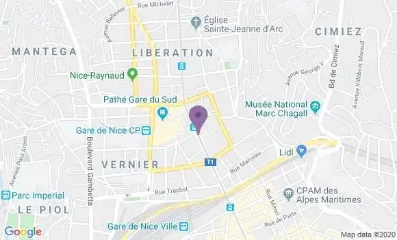 Localisation Banque Populaire Agence de Nice Malaussena