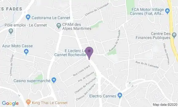 Localisation Banque Populaire Agence de Le Cannet Rocheville