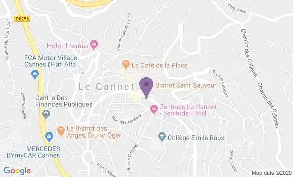 Localisation Banque Populaire Agence de Le Cannet