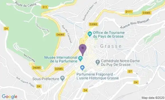 Localisation Banque Populaire Agence de Grasse