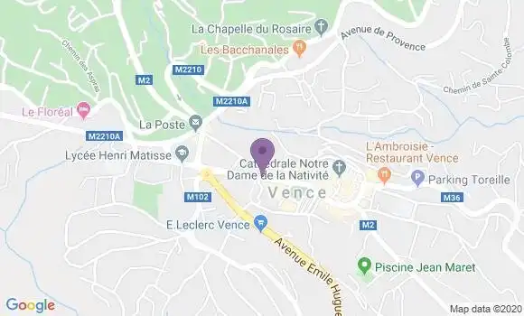 Localisation Banque Populaire Agence de Vence