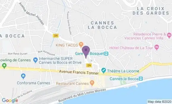 Localisation Banque Populaire Agence de Cannes la Bocca