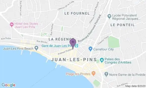 Localisation Banque Populaire Agence de Juan les Pins