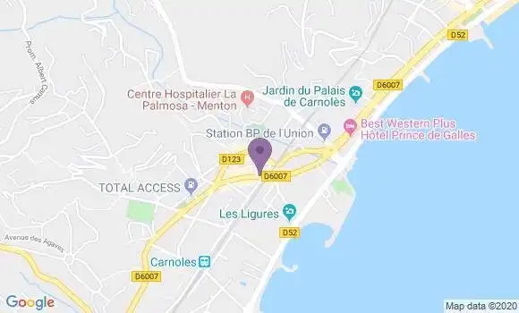 Localisation Banque Populaire Agence de Roquebrune Cap Martin