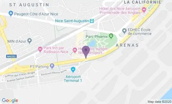 Localisation Banque Populaire Agence de Nice Arènas