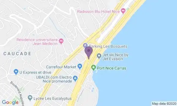 Localisation Banque Populaire Agence de Nice Californie
